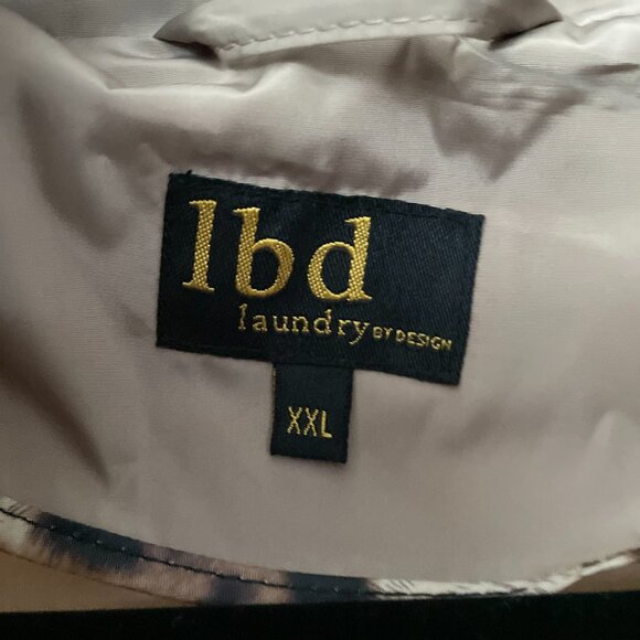 LBD Laundry By Design Womens Sand Hooded Lightweight Raincoat Anorak Jacket XXL - Picture 5 of 13